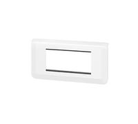 Plaque de finition + support 4 modules Mosaic - blanc -