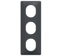 Plaque de finition triple verticale Schneider Electric Ovalis anthracite