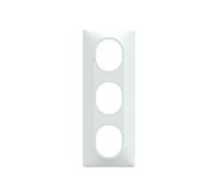 Plaque de finition triple verticale Schneider Electric Ovalis blanc
