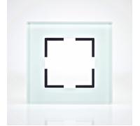 Plaque de finition verre vert 1 poste 84x87x10mm