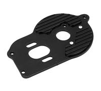 Plaque de fixation de moteur en alliage d'aluminium RC avec dissipateur thermique pour camion RC LOSI Mini T 2.0 2WD 1/18 (Noire)