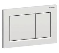 Plaque de fixation Geberit Omega30, pour rinçage à 2 quantités, 115.080.JQ.1, Couleur: Laqué chrome mat