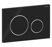 Plaque de fixation Geberit Sigma20 pour rinçage à 2 quantités, 115.882.KM.1, Couleur: noir