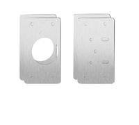 Plaque de fixation pour réparation de charnière Kit de réparation charnières d'armoires, 2 à 10 pièces, plaque cuisine, fixation en acier inoxydable, portes(4Pcs-(2PAIRS))