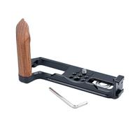 Plaque de fixation rapide en L avec poignée en bois de rechange pour poignée d'appareil photo X Plaque de support verticale