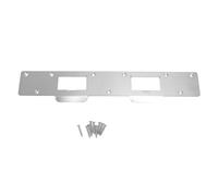 Plaque de frappe de porte Munefe, plaque de frappe de verrou, plaque de verrouillage de porte, adaptée aux distances centrales de trou de 5-1/2 pouces à 6 pouces (White)