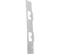 Plaque de Frappe en Fer Argentée à Double Trou pour Portes Extérieures | Protection Anti-effraction, Installation Simple, pour Huisseries et Locations, Adaptée aux Besoins de Sécurité Domestique