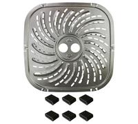 Plaque de friteuse à air en métal Inserts métalliques Tapis de cuisson carrés en acier au carbone Inserts de plaques pour la cuisson des friteuses à air Accessoires