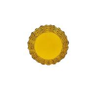 Plaque de fruits décoratifs, Grand plat de service rond en verre, beau bol de pièce maîtresse de conception européenne, élégant panier de fruits polyvalent, plateaux de fruits for la fête(Beige)