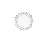Plaque de fruits décoratifs, Grand plat de service rond en verre, beau bol de pièce maîtresse de conception européenne, élégant panier de fruits polyvalent, plateaux de fruits for la fête(Transparent)