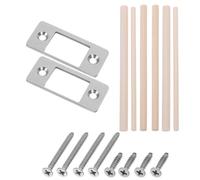 Plaque de Gâche de Porte avec Cheville Bois 2 Ensembles | Grand Trou, Conception D’angle, Stabilité Accrue, Installation Rapide, Usage, pour Serrure