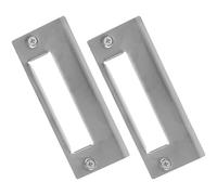 Plaque de Gâche de Porte en Acier Inoxydable Argenté 2 Pièces | Cache-trou Vis, Usage Résidentiel et Cadres Commerciaux, Surface Lisse et Structure Robuste
