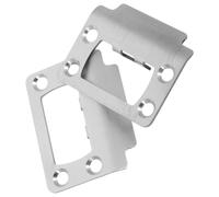 Plaque de Gâche de Porte en Acier Inoxydable, Argenté, Réglable | Alignement du Pêne, Installation Rapide, pour Serrures Extérieures et Cadres, Usage Bureaux et Sécurité