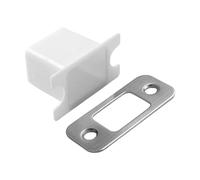 Plaque de gâche en acier inoxydable pour porte d'angle ronde avec vis, gâche de serrure résidentielle ou commerciale résistante pour une installation sûre du loquet de porte et une sécurité d'entrée