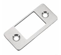 Plaque de gâche en acier inoxydable pour réparation de cadre à grands trous et optimisation de l'alignement des gâches à bord étroit (1 pièce, argenté)