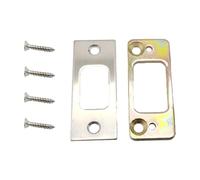 Plaque de gâche haute sécurité avec cale d'espacement - Kit de réparation de loquet de porte en acier inoxydable pour portes résidentielles - Argenté/noir/doré