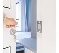 Plaque de gâche haute sécurité avec cale d'espacement pour réparation de loquet de porte, en acier inoxydable, argenté/noir/or, 1 pièce