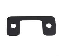 Plaque de gâche réglable à grand trou pour portes extérieures avec chevilles en bois et vis, renfort de sécurité en acier inoxydable pour serrures électroniques et serrures (noir)