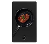 Cecotec Plaque de Gaz 1 Feu pour Gaz Naturel et Butane Bolero Squad G 1800S Eternal Nano Glass. 5,6 kW, Verre Noir Mat, Grille Individuelle en Fonte, Brûleur Eternal avec Support WOK