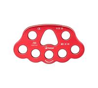 Plaque de gréement 8 trous pour escalade multi-points d'ancrage Rouge
