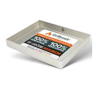 Plaque de Gril en Acier Inoxydable | Plancha | Cuve 30x25cm - Taille Universelle - Soudé sur Tout Le pourtour | Extra Massif