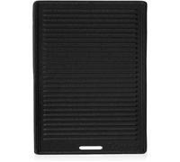 Plaque de gril en fonte 45 x 19,5 cm | Plaque réversible, émaillée | utilisable des deux côtés | convient pour le barbecue