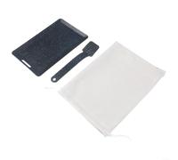 Plaque de gril pliable pour utilisation en extérieur Camping Griller des œufs et Teppanyaki avec taille compacte pliée pour le transport (Noir)