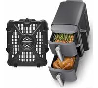 Plaque de gril pour friteuse à air chaud pour Ninja-SL400 DoubleStack XL 2 Basket 2QT Friteuse à air chaud, Accessoires de friteuse à air chaud, Plateau de gril, plaque de gril, plaque de