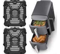 Plaque de gril pour friteuse à air chaud pour Ninja-SL400 DoubleStack XL 2 Basket 2QT Friteuse à air chaud, Accessoires de friteuse à air chaud, Plateau de gril, plaque de gril, plaque de