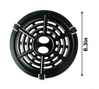 Plaque de gril pour friteuse à air comprimé compatible avec les friteuses rondes à air comprimé de 2 QT pour Dash Bella Gowise Gourmet modèles en acier inoxydable 304 avec poignée pour la cuisson du