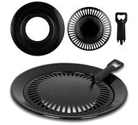 Plaque de Gril Rehausse pour réchaud à gaz Ronde 32 cm - poêle à Griller antiadhésive pour réchaud de Camping - Camping et Gril à gaz - Accessoires pour réchaud de Camping - rehausse de Gril