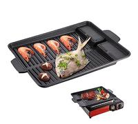 Plaque de grill 14.57x10.24 pouces BBQ Rack Grill Rack Aluminium Aluminium Plaque de avec poignée pour le poêle à gaz camping, cuisson électrique