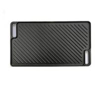 Plaque de Grill en Fonte 30 x 46 cm, Plancha Réversible Double Face, Épaisseur 2 cm, Plaque de Cuisson Robuste pour Grill, Four et Plaque à Gaz par RESTEQ