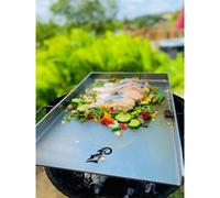 Plaque De Grill Plancha En Acier Inoxydable Massif 40x30 Cm