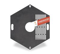 Plaque de grill réfractaire 123 rectangulaire I Ø 80cm I Plaque de feu en acier à grain fin I Plaque plancha massive de 4mm d'épaisseur I Accessoire de grill pour brasero, tonneau à feu, tonneau de