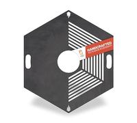 Plaque de grill réfractaire 123 rectangulaire I Ø 80cm I Plaque de feu en acier à grain fin I Plaque plancha massive de 4mm d'épaisseur I Accessoire de grill pour brasero, tonneau à feu, tonneau de