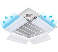 Plaque de guidage de climatisation centrale, plaque de guidage de sortie d'air froid à soufflage Anti-direct plaque de guidage d'air réglable multi-angle(60cm)