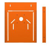 Plaque de guidage de scie électrique pour machine de découpe de moteur de 10,2 cm, base inférieure en résine phénolique avec graduations, 28 x 25 cm, support d'angle 90°/45°, matériel de fixation