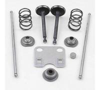 Plaque de guidage de tige de poussée pour moteur de tronçonneuse Honda GX200 5,5 CV et 6,5 CV Kit de soupape d'admission/d'échappement avec retenues, ressorts, joints et capuchon de protection