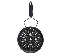 Plaque de Guidage Thermique pour Gaz et Induction, Acier Émaillé Noir | Adaptateur pour Ustensiles de Cuisson et Pots Céramiques, Poignée Intégrée, Dissipation Rapide