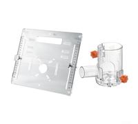 Plaque de guidage transparente en acrylique de 8 mm d'épaisseur avec couvercle de collecte de poussière pour scie électrique de 10,2 cm et 12,7 à 15,2 cm (A)