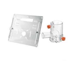 Plaque de guidage transparente en acrylique de 8 mm d'épaisseur avec couvercle de collecte de poussière pour scie électrique de 10,2 cm et 12,7 à 15,2 cm (A)