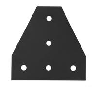 Plaque de joint robuste avec cinq trous pour des connexions profilées en aluminium plus solides (4040 noir)