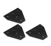 Plaque de jonction à 5 trous, support d'angle, bande de connexion à 90 degrés for profil en aluminium 2020, pièces CNC d'imprimante 3d, 3 pièces(L With screws)