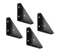 Plaque de jonction supports d'angle en fer 66x35mm, blanc/noir, 5 trous, panneau de protection d'angle à 90 degrés for accessoires de quincaillerie domestique 4 pièces(1)