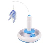 FLAMINGO Jouet pour chats Plaque avec plume et balle 18 cm