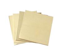 Plaque de laiton métallique facile à couper, épaisseur 0.5mm, for projets de bricolage, usage industriel, fabrication de pièces de machines électriques, 4 pièces(0.5 * 50 * 50mm)