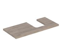 Geberit One plan de lavabo 505314006 105 x 3 x 47 cm, structure en bois de noyer/mélamine, découpe à droite