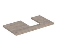 Geberit ONE - Waschtischplatte Ausschnre für Aufsatzwaschtischschale 900x30x470mm nussbaum hickory