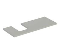Plaque de lavabo Geberit ONE, découpe à gauche, pour lavabo à poser en forme de coupe, 120x3x47cm, 505.295.00.7, Couleur: greige laqué mat